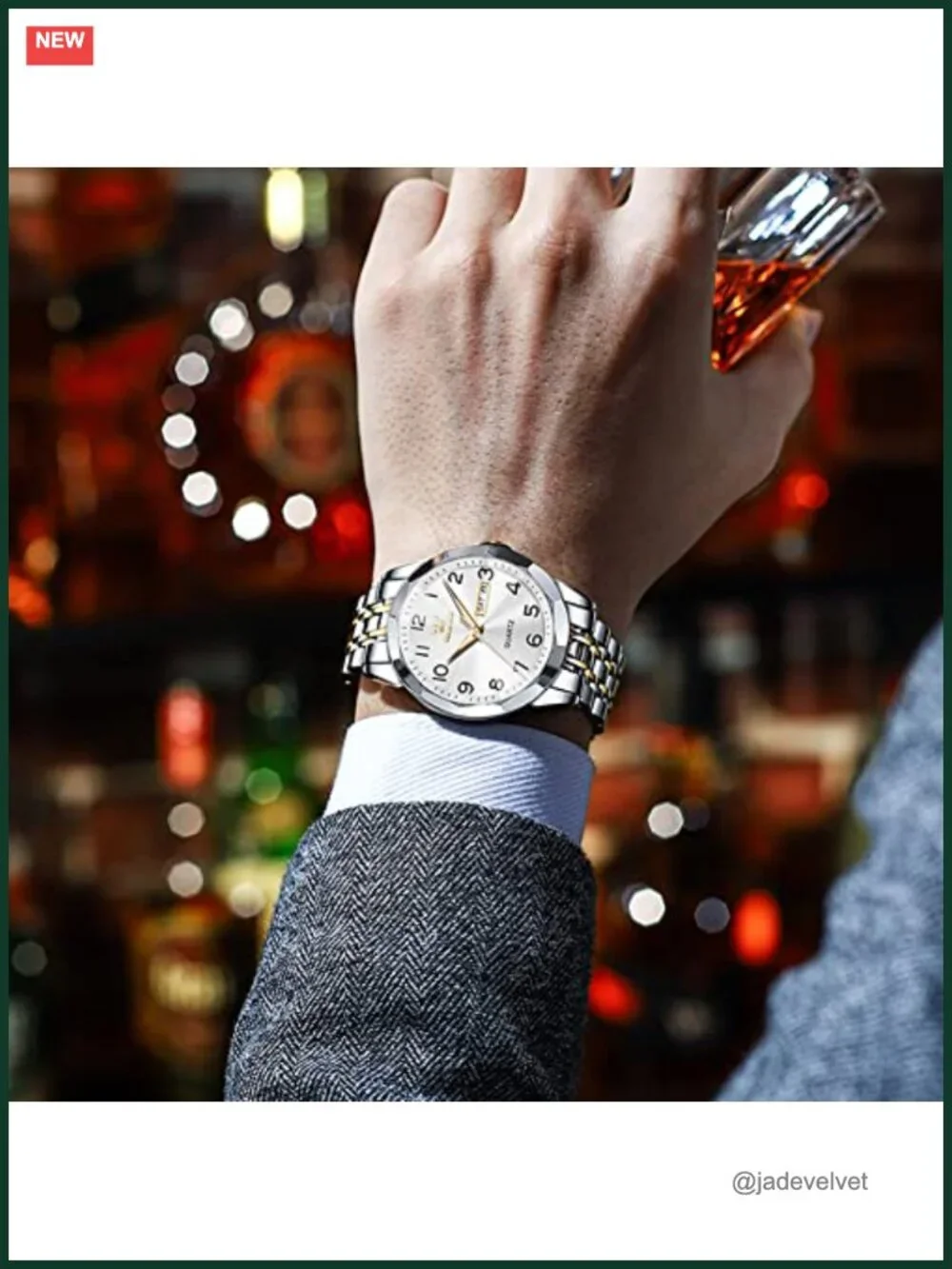Luxury Dress Watch Women Men Stainless Steel Quartz Waterproof Luminous Date